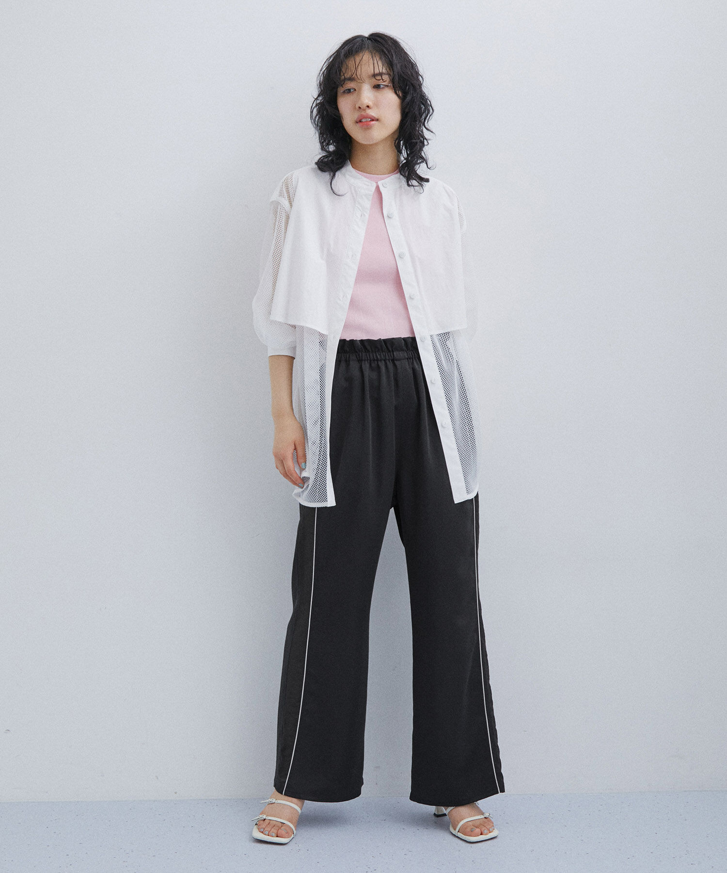 ADAM ET ROPE'「【サステナブル】サイドラインイージーパンツ」|その他|