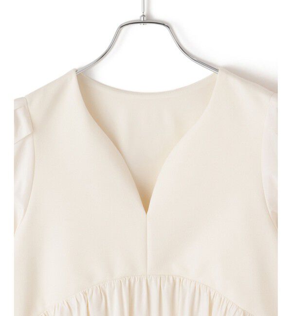 ADAM ET ROPE'「【WEB限定】・【オケージョン】ハートネックパフスリーブオケージョンブラウス」|シャツ・ブラウス|