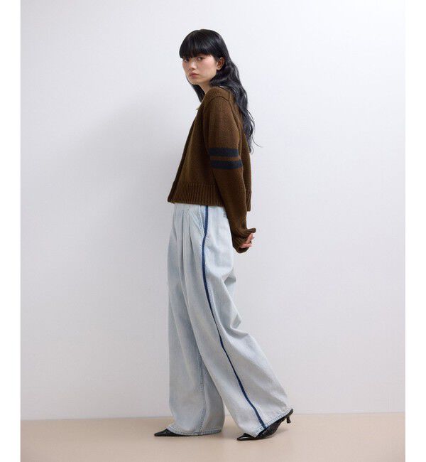 ADAM ET ROPE'「【WEB限定】ポロニットカーディガン」|カーディガン|