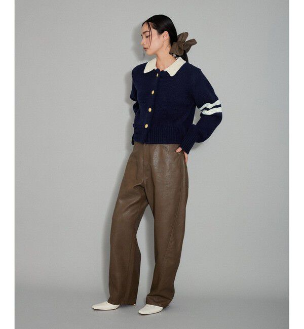 ADAM ET ROPE'「【WEB限定】ポロニットカーディガン」|カーディガン|