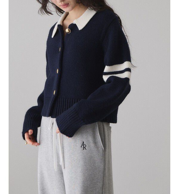 ADAM ET ROPE'「【WEB限定】ポロニットカーディガン」|カーディガン|