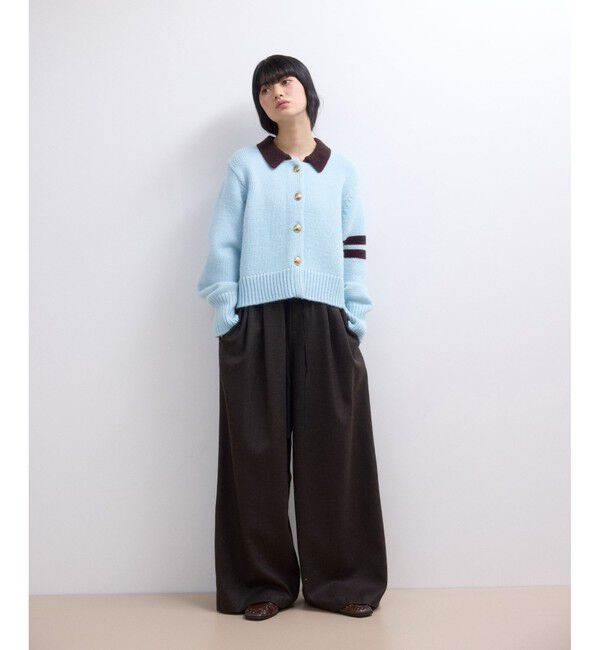 ADAM ET ROPE'「【WEB限定】ポロニットカーディガン」|カーディガン|