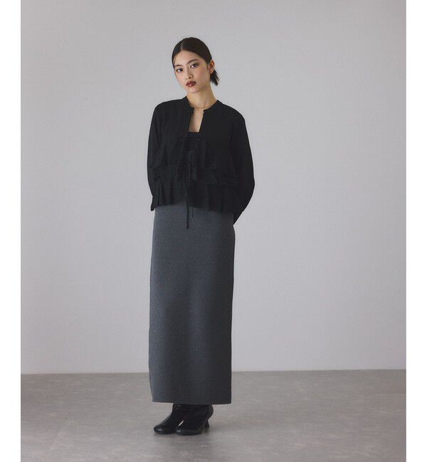 ADAM ET ROPE'「【サステナブル】フリルカーディガン」|カーディガン|