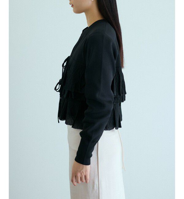 ADAM ET ROPE'「【サステナブル】フリルカーディガン」|カーディガン|