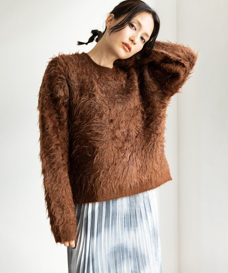  「リバーシブル起毛ニットプルオーバー」|ニット・セーター|