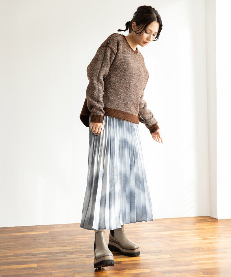  「リバーシブル起毛ニットプルオーバー」|ニット・セーター|
