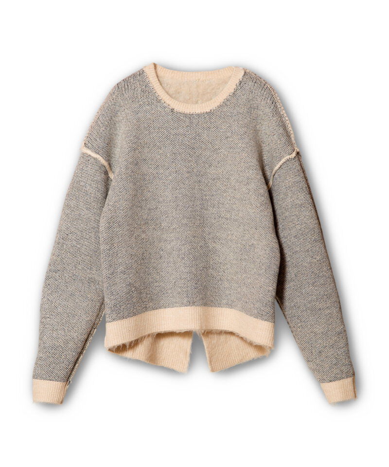  「リバーシブル起毛ニットプルオーバー」|ニット・セーター|