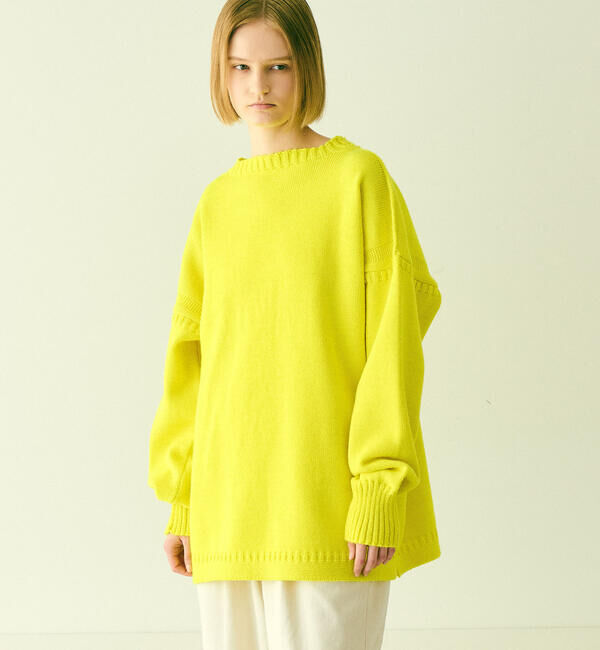  「Le Tricoteur | トラディショナル ウールガンジーセーター NEON UNISEX」|ニット・セーター|