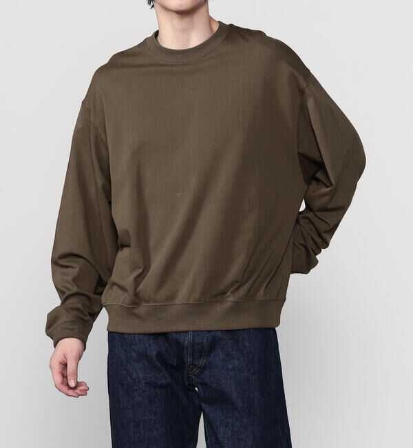 handvaerk「handvaerk | コットン クルーネック長袖Tシャツ MEN」|スウェット・ジャージ|BROWN系1
