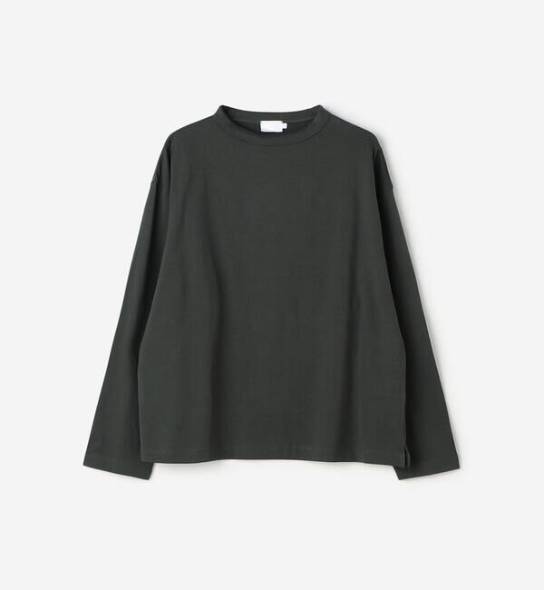 handvaerk「handvaerk | 60/2 ボトルネック長袖Tシャツ WOMEN」|Tシャツ・カットソー|DKGREY