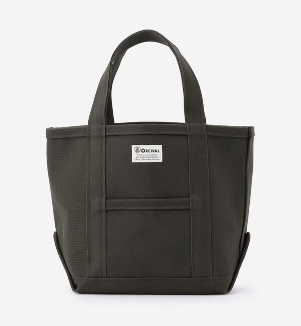  「ORCIVAL | キャンバストートバッグ 小」|トートバッグ|CHARCOAL