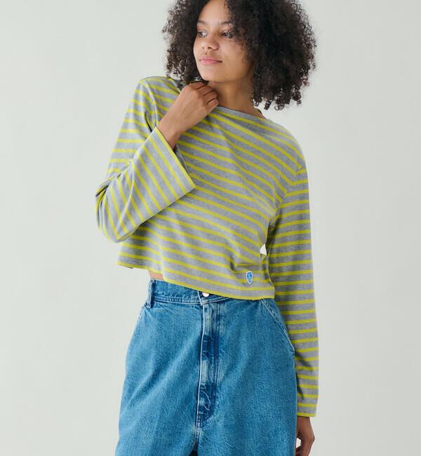 ORCIVAL「ORCIVAL | コットンジャージー ボートネック長袖Tシャツ WOMEN」|Tシャツ・カットソー|