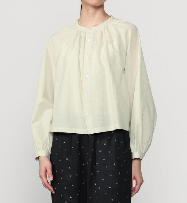 LE GLAZIK「LE GLAZIK | ポリエステルコットン ギャザーシャツ WOMEN」|シャツ・ブラウス|