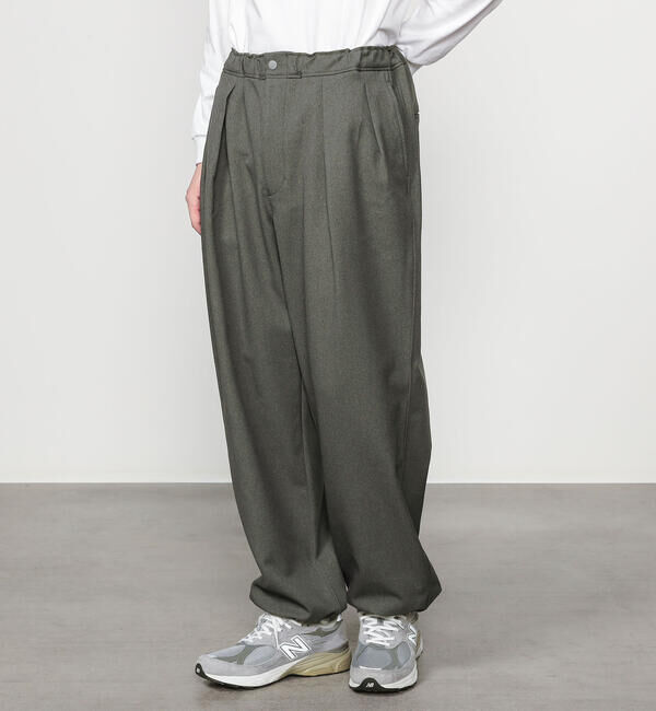 GYMPHLEX「Gymphlex | ポリフランネル 2プリーツイージーパンツ MEN」|チノ|