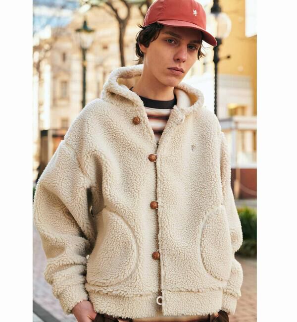 GYMPHLEX「Gymphlex | ボア フードジャケット MEN」|テーラードジャケット|