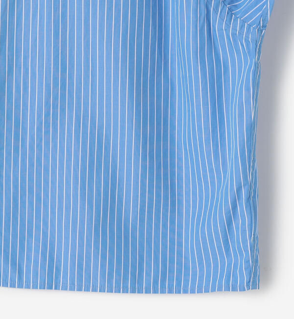 GYMPHLEX「Gymphlex | コットンポプリン ショートボタンダウンシャツ STRIPE WOMEN」|シャツ・ブラウス|