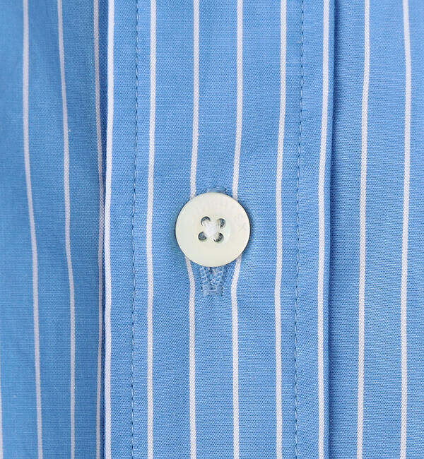 GYMPHLEX「Gymphlex | コットンポプリン ショートボタンダウンシャツ STRIPE WOMEN」|シャツ・ブラウス|