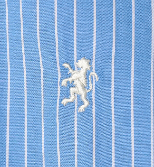 GYMPHLEX「Gymphlex | コットンポプリン ショートボタンダウンシャツ STRIPE WOMEN」|シャツ・ブラウス|