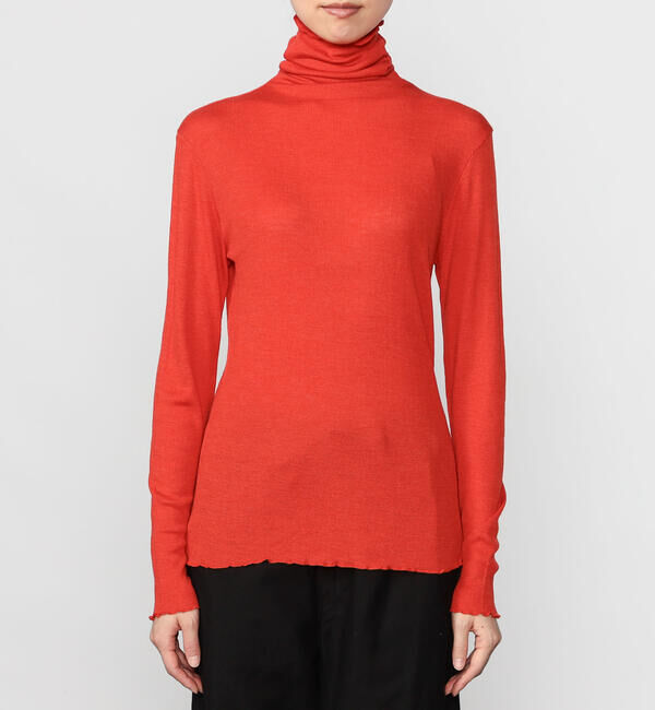  「TICCA | ウールシルク ボトルネックプルオーバー WOMEN」|Tシャツ・カットソー|