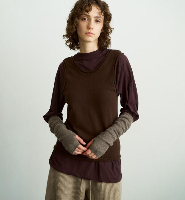 UNFIL「UNFIL | コットンシアージャージー フットボールTシャツ WOMEN」|Tシャツ・カットソー|DKBROWN