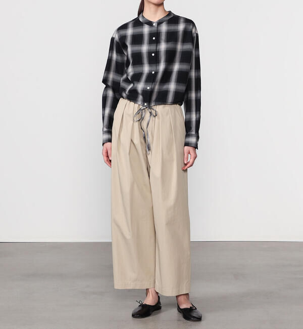  「nicholson & nicholson | ドローストリングブラウス チェック WOMEN」|シャツ・ブラウス|