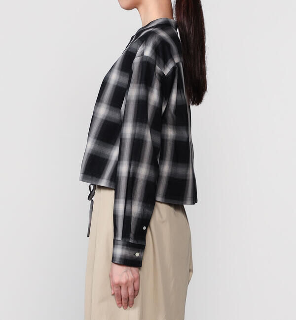  「nicholson & nicholson | ドローストリングブラウス チェック WOMEN」|シャツ・ブラウス|