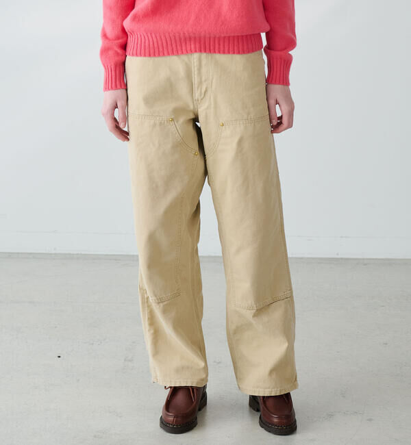  「orSlow | 〈別注〉 DOUBLE KNEE WORK PANTS BEIGE WOMEN」|チノ|