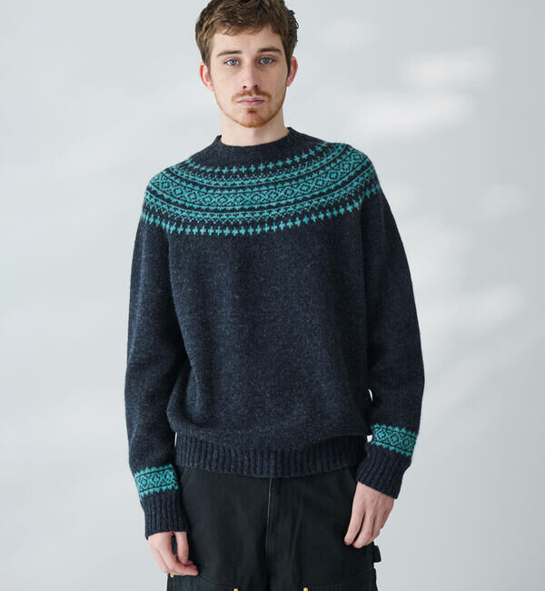 Morris & Sons「MORRIS & SONS |  ジーロンラム ノルディックセーター MEN」|ニット・セーター|
