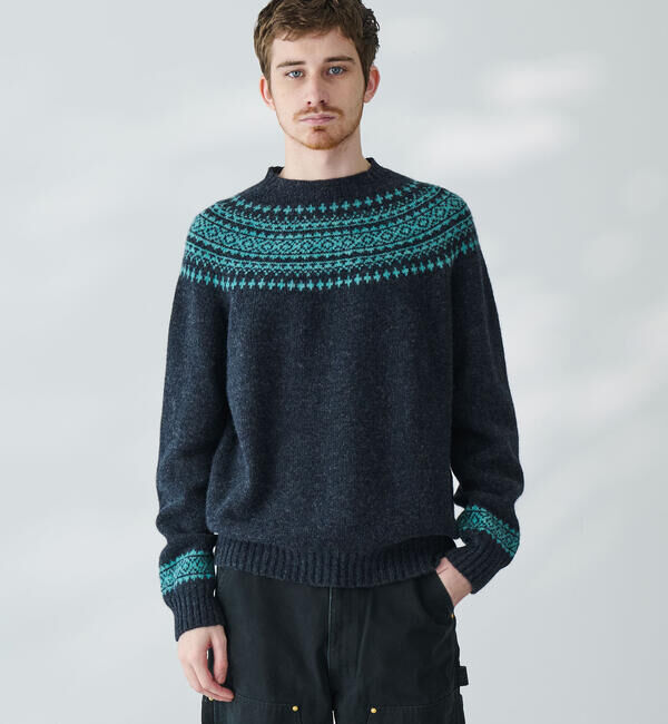 Morris & Sons「MORRIS & SONS |  ジーロンラム ノルディックセーター MEN」|ニット・セーター|