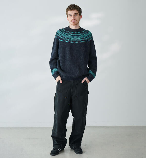 Morris & Sons「MORRIS & SONS |  ジーロンラム ノルディックセーター MEN」|ニット・セーター|