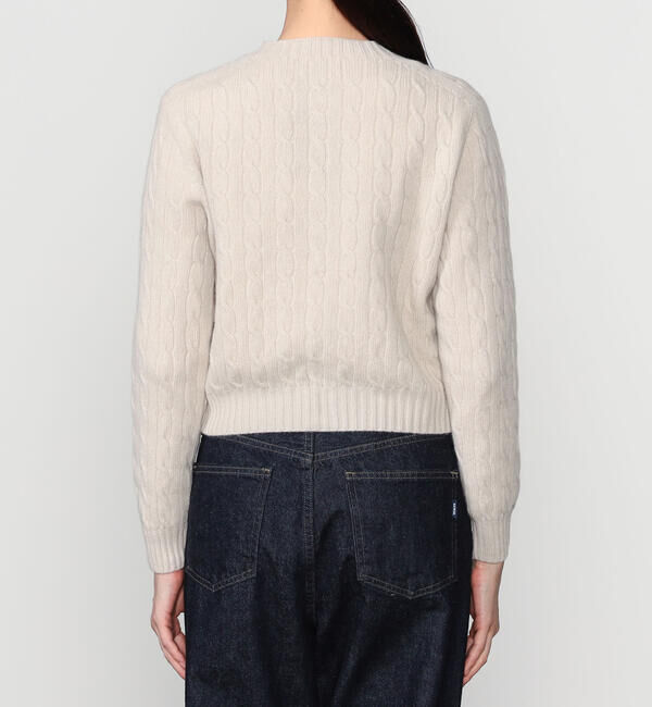 Morris & Sons「MORRIS & SONS | ジーロンラム ケーブルニットカーディガン WOMEN」|ニット・セーター|