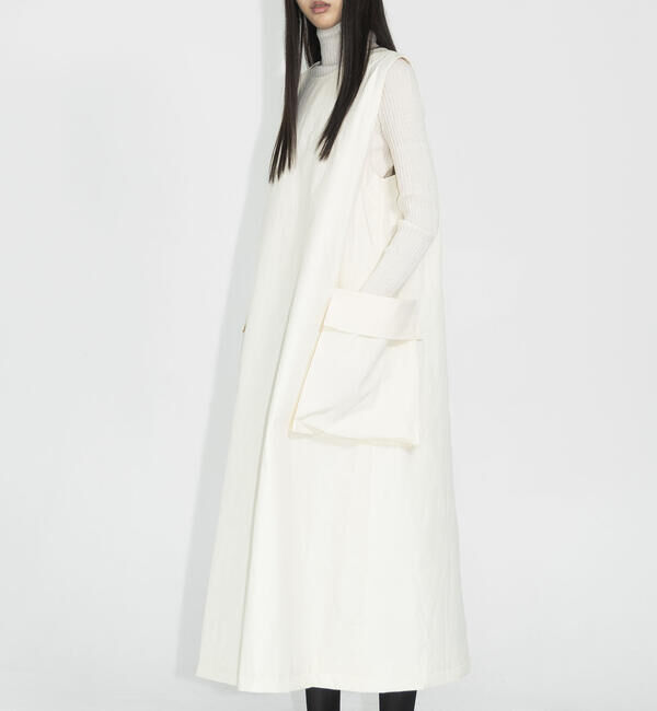  「eunoia | サイドポケット パディングドレス WOMEN」|ワンピース|CREAM