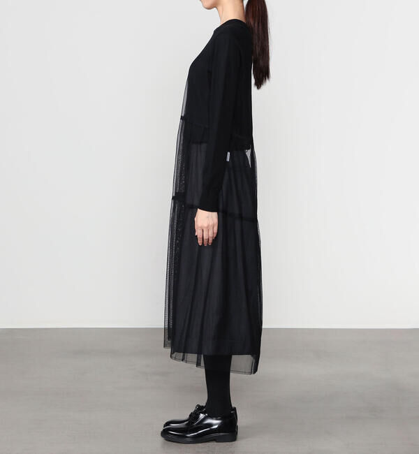  「eunoia | レイヤードメッシュワンピース WOMEN」|ワンピース|