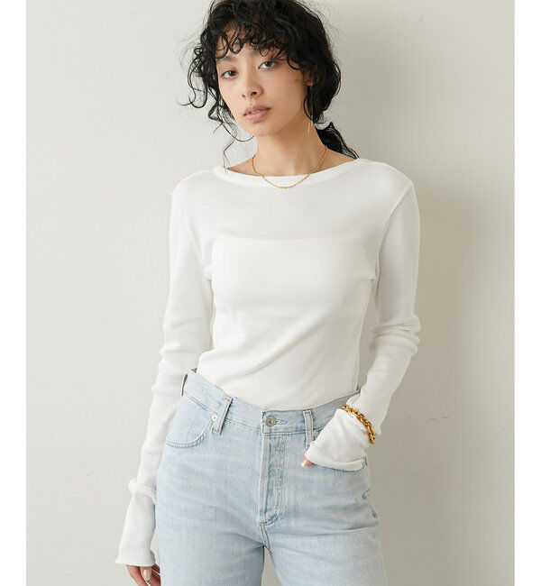  「Vバックシャンテレコカットソー」|Tシャツ・カットソー|