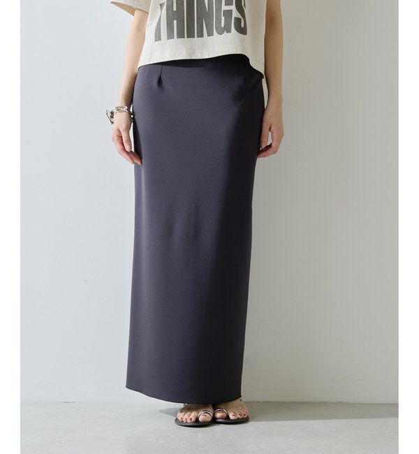  「ジャージーIラインロングスカート」|スカート|