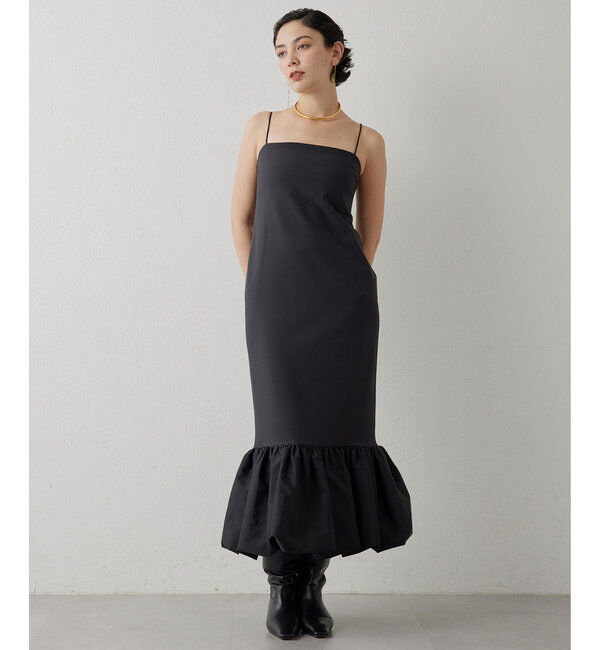  「バルーンキャミワンピース」|ワンピース|ブラック
