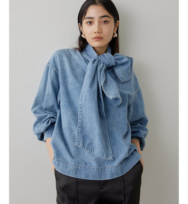  「DENIMボウブラウス」|シャツ・ブラウス|
