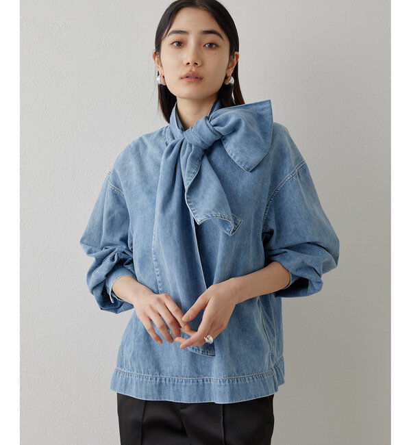  「DENIMボウブラウス」|シャツ・ブラウス|