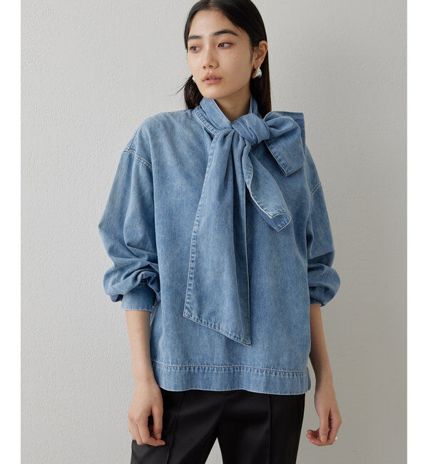  「DENIMボウブラウス」|シャツ・ブラウス|