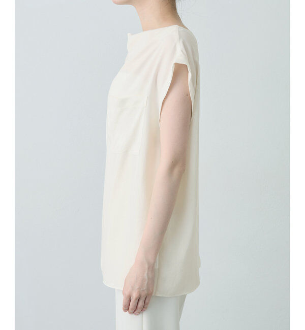  「サテンワッシャーノースリーブブラウス」|シャツ・ブラウス|