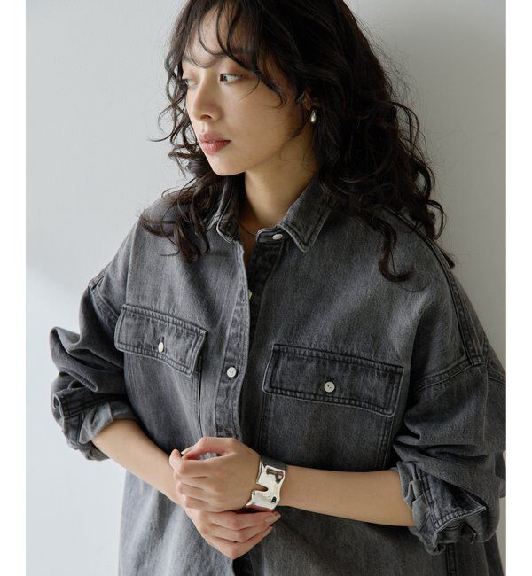  「コットンヘンプデニムオーバーシャツ」|シャツ・ブラウス|