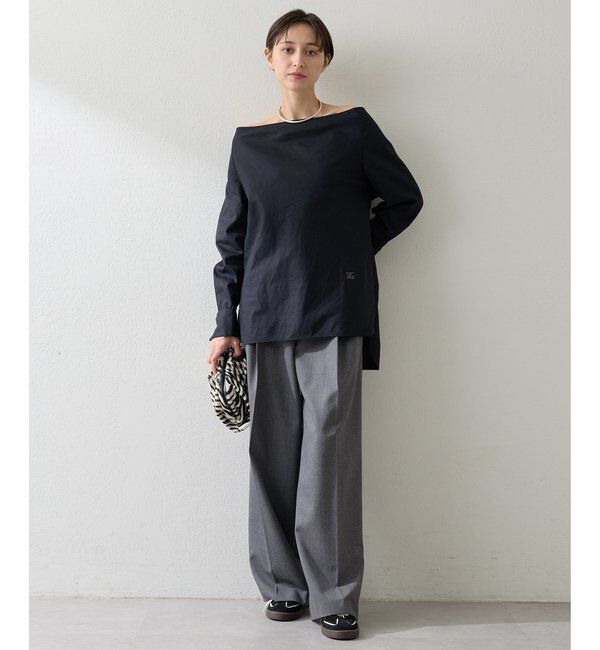  「ブロードオフショルダーブラウス」|シャツ・ブラウス|