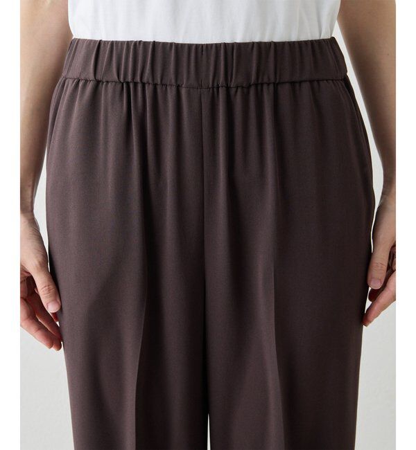  「バックサテンジョーゼットパンツ」|チノ|