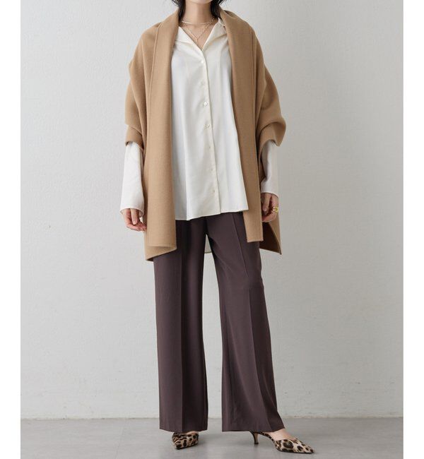  「バックサテンジョーゼットパンツ」|チノ|