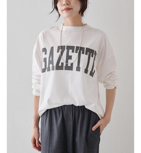  「GAZETTEロングTシャツ」|Tシャツ・カットソー|オフホワイト