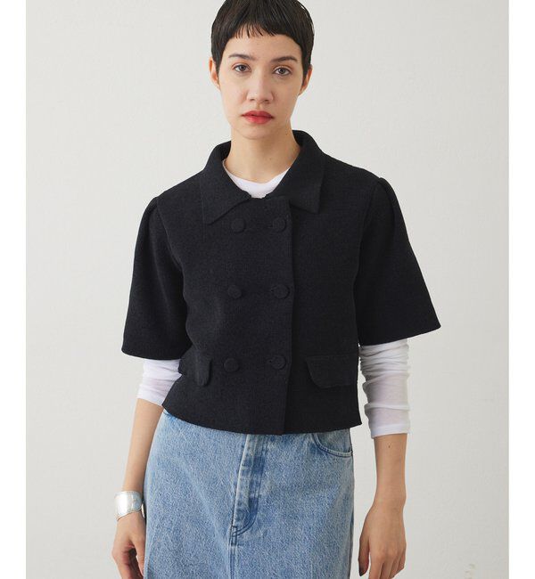 THE PAUSE「【THE PAUSE】ベロアニットショートカーディガン」|ニット・セーター|