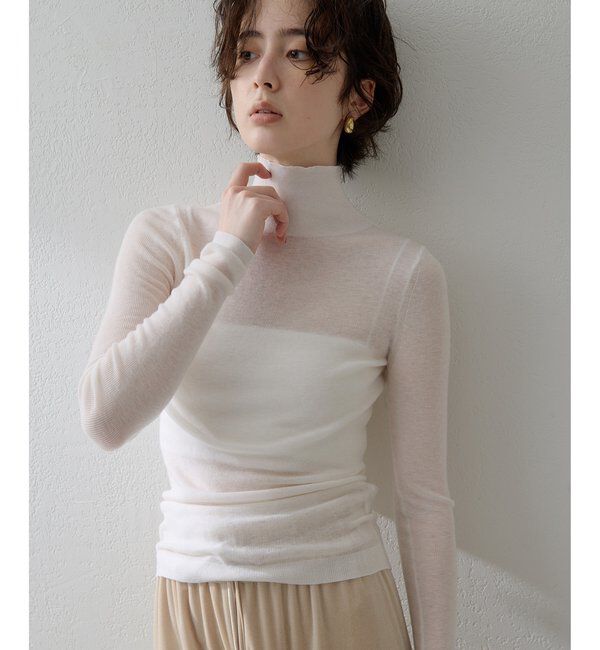 THE PAUSE「【THE PAUSE】リブハイネックプルオーバー」|ニット・セーター|