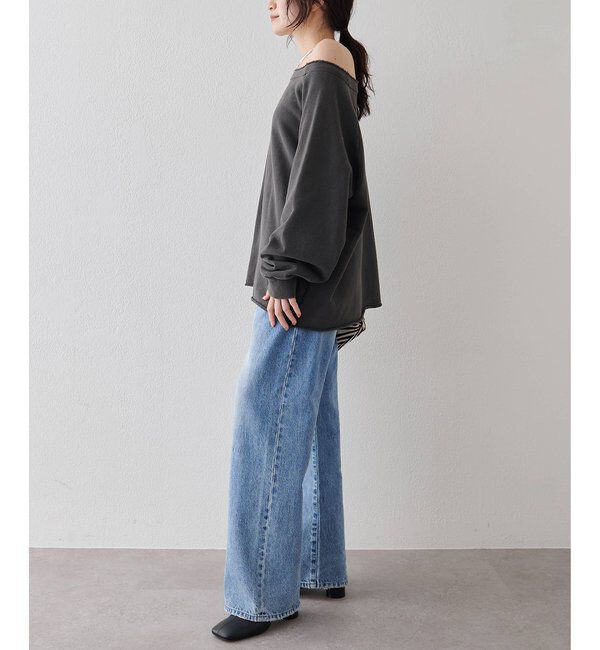  「オフショル裏毛プルオーバー」|Tシャツ・カットソー|