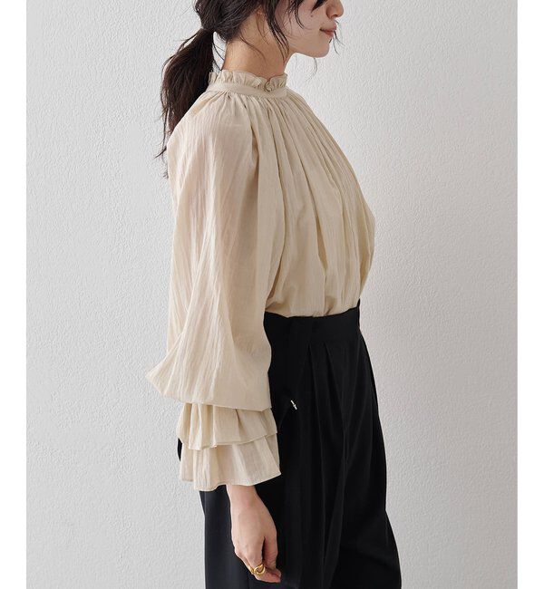  「カフスギャザーブラウス」|シャツ・ブラウス|
