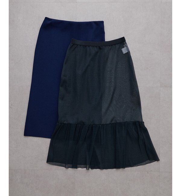 GEMINI「【GEMINI】ニットレイヤードスカート」|スカート|